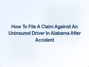 How to File a Claim Against an Uninsured Driver in Alabama